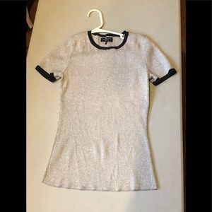 Rachel Roy Sparkly Silver Shirt